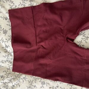Burgundy High-Waisted Shorts
